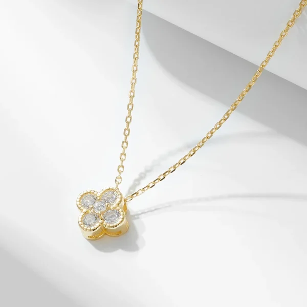 French Bling Four Leaf Clover Necklace