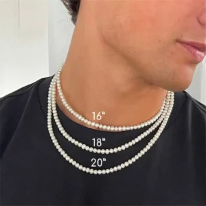 Cloud White Men’s Pearl Necklace