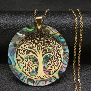 The Tree of Life in Mother of Pearl Pendant