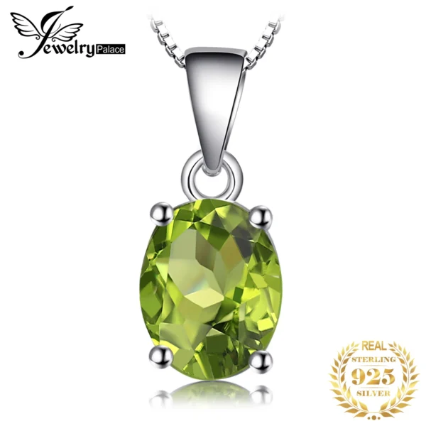 JewelryPalace 2.2ct Natural Green Peridot Pendant