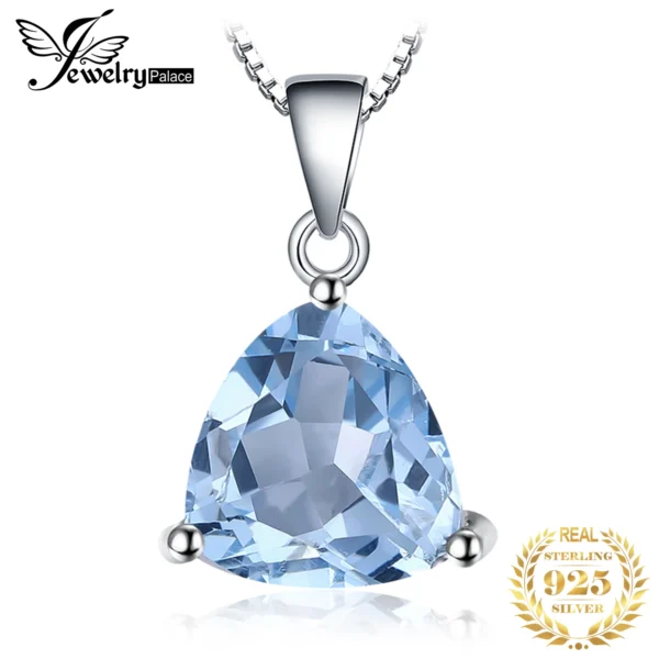 JewelryPalace 3.1ct Blue Topaz Necklace