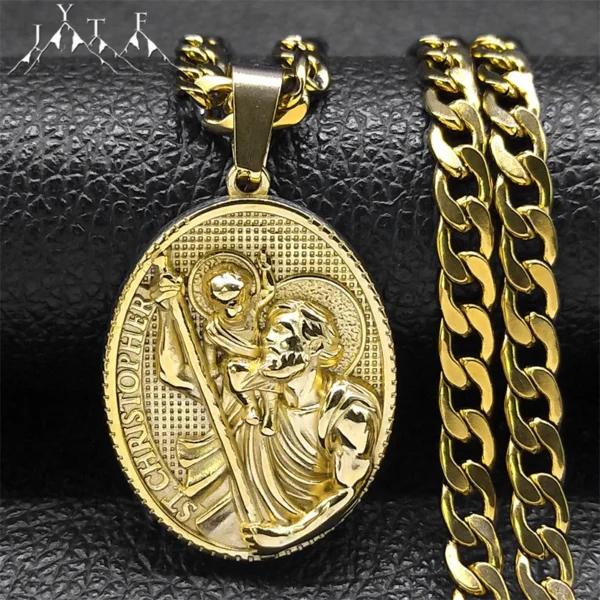 St. Christopher Protect Us Necklace