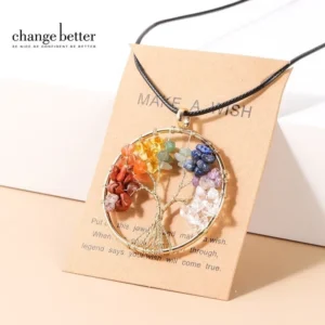 Change Better 7 Chakras Tree Of Life Pendant