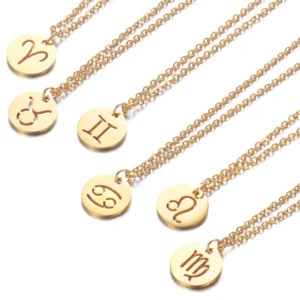 Stainless Steel Zodiac Star Sign Necklaces