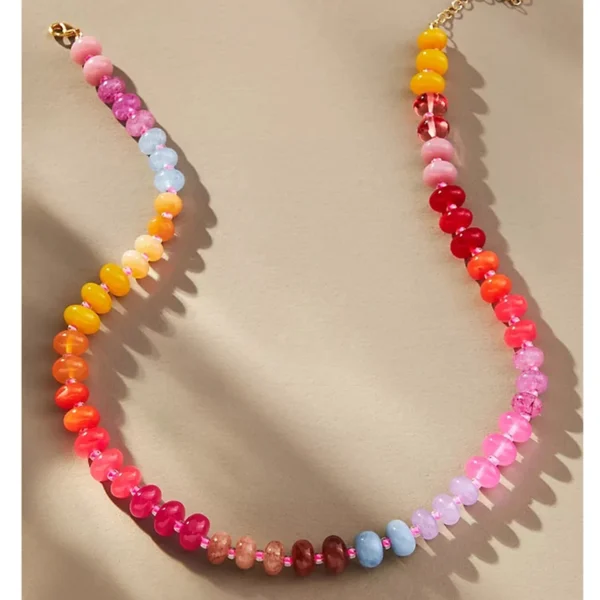 Olivine Rainbow Gillie Candy Necklace